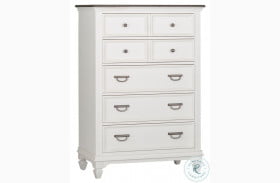 Allyson Park Wire Brushed White And Charcoal Gray 5 Drawer Chest