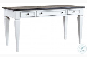 Allyson Park Wire Brushed White And Charcoal Writing Desk