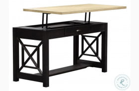 Heatherbrook Charcoal And Ash Lift Top Writing Desk
