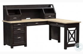 Heatherbrook Charcoal And Ash L Shaped Desk