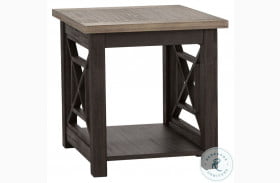 Heatherbrook Charcoal And Ash End Table