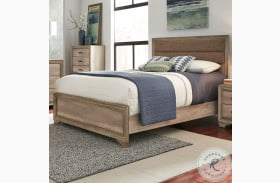 Sun Valley Sandstone Finish Upholstered Panel Bed
