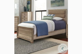 Sun Valley Sandstone Finish Youth Upholstered Panel Bed