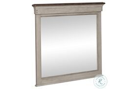 Ivy Hollow Weathered Linen And Dusty Taupe Landscape Mirror