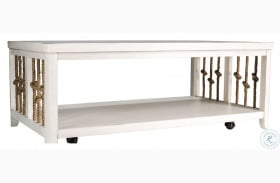 Dockside II White Finish Cocktail Table
