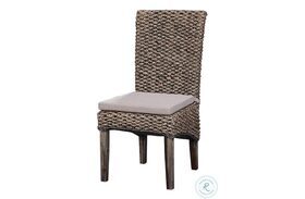 Warm Natural Sea Grass Dining Chair Set Of 2