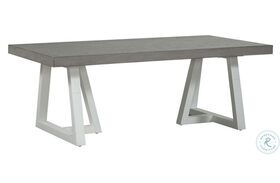 Palmetto Heights Two Tone Shell White and Driftwood Rectangular Cocktail Table