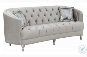 Avonlea Gray Velvet Sofa