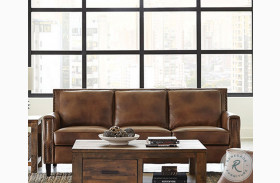 Leaton Brown Sugar Leather Sofa