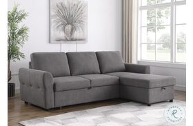 Samantha Gray Sleeper RAF Sectional with Storage Chaise