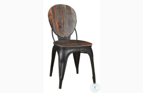 Sierra II Brown And Black Powder Coat Dining Chair Set Of 2