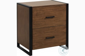 Sedley Walnut And Rustic Black File Cabinet