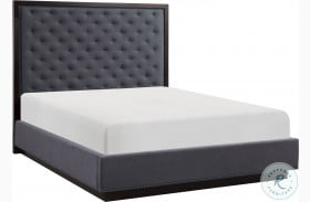 Larchmont Charcoal Queen Upholstered Panel Bed