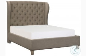 Vermillion Upholstered Panel Bed