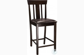 Diego Espresso Counter Height Chair Set of 2