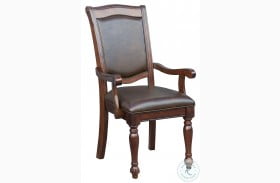 Lordsburg Brown Cherry Arm Chair Set of 2