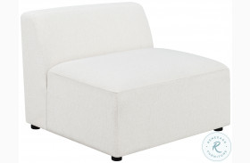 Freddie Pearl Upholstered Tight Back Armless Chair