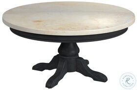 Danielle Washed Black And White Marble Coffee Table