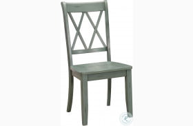 Janina Teal Side Chair Set of 2