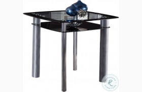 Sona Black And Silver Counter Height Dining Table
