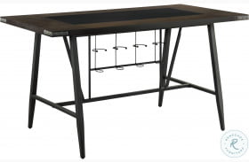 Appert Brown And Dark Gray Counter Height Dining Table