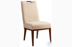 Island Fusion Coles Bay Gold Geometric Fabric Side Chair