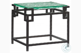 Island Fusion Hermes Reef Glass Top End Table