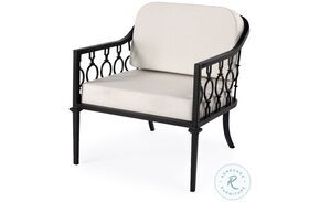 Southport Black And White Outdoor Lounge Chair
