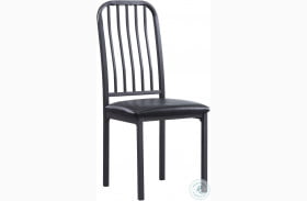 Tripp Black And Silver Metal Side Chair Set Of 2