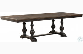 Stonington Brown And Charcoal Brown Extendable Dining Table
