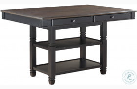 Baywater Natural And Black Counter Height Dining Table