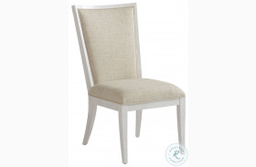 Ocean Breeze Sandy White Sea Winds Upholstered Side Chair