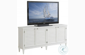 Ocean Breeze Shell White Lantern Bay TV Stand