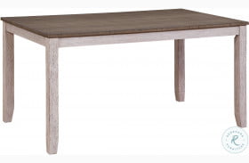 Ithaca Grayish White And Brown Dining Table