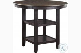 Asher Brown And Black Counter Height Dining Table