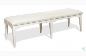 Myra Paperwhite Upholstered Dining Bench