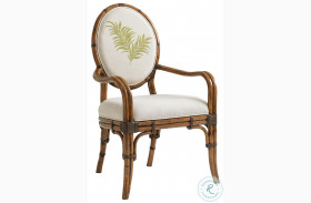 Bali Hai Palm Front Back Gulfstream Oval Back Arm Chair