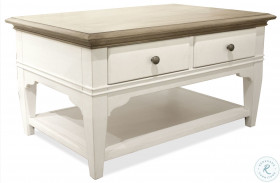 Myra Natural And Paperwhite Leg Small Cocktail Table