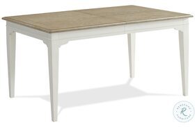 Myra Natural and Paperwhite Rectangular Extendable Leg Dining Table