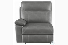 Albany Gray LAF Power Recliner With Power Headrest