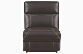 Albany Brown Armless Power Recliner With Power Headrest