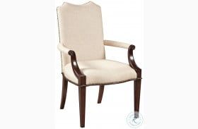Hadleigh Cherry Upholstered Arm Chair Set of 2