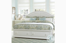 Summer House Oyster White King Panel Storage Bed