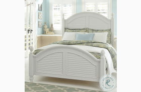 Summer House Oyster White Poster Bed