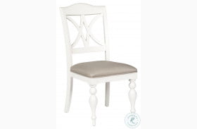 Summer House Oyster White Slat Back Side Chair Set of 2
