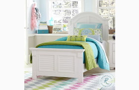 Summer House Oyster White Youth Panel Bed
