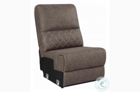 Variel Taupe Reclining Armless Chair