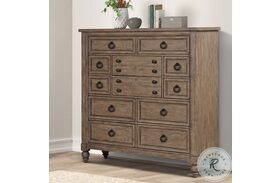 Americana Farmhouse Dusty Taupe 12 Drawer Chesser