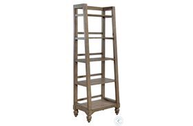 Americana Farmhouse Dusty Taupe Leaning Pier Bookcase