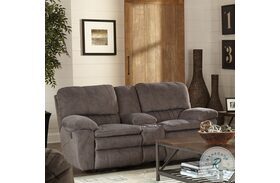 Reyes Graphite Lay Flat Power Reclining Console Loveseat